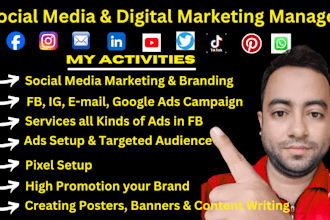 be a digital marketing manager and social media advisor