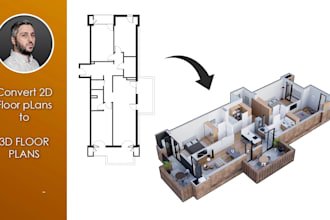 convert 2d floor plans to 3d floor plans