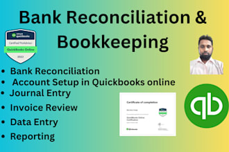 do bank reconciliation and journal entry with quickbooks