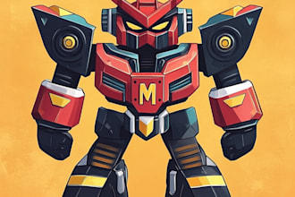 make mecha character and logo
