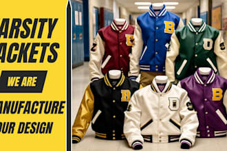 design manufacture streetwear brand or merch varsity jacket