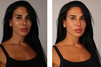 do high end beauty skin photo retouching and  wedding photo retouch