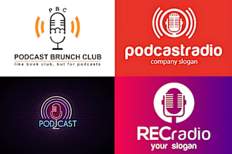 do professional podcast logo design for you
