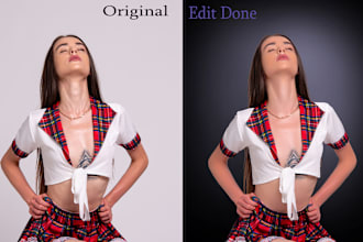 do fashion hadshot model image beauty skin retouching