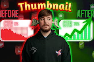 professionally design custom eye catchy youtube thumbnail