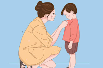 draw flat vector illustration for web or app