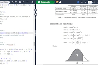 convert documents into latex on overleaf including equations tables or figures
