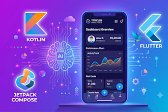 develop ai mobile app with jetpack compose mvvm kotlin flutter