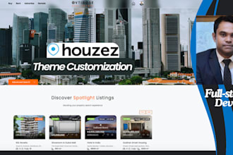 customize houzez theme equipped to be live and functional