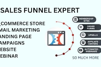 build your sales funnel in clickfunnels, gohighlevel, kartra