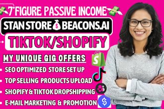 shopify digital product store, stan store design, beacons ai, gumroad, beacons