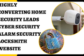 generate home security leads cyber security alarm security locksmith website