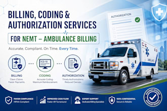 handle your nemt ambulance billing, coding, vob, auths, and ar efficiently