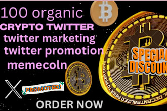 boost crypto twitter promotion, nft, meme coin promotion to pump 100x token sale