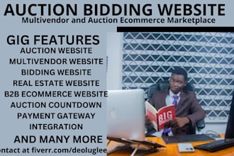 make an auction bidding website and a multivendor website