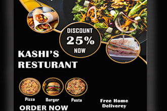 design creative food flyers, event flyers, and party flyers