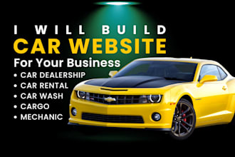 create car wash, car rental and dealership website