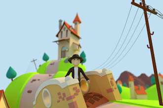 create 3d low poly lowpoly model using blender