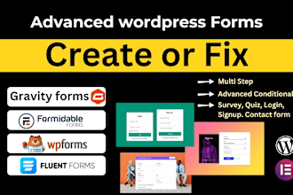 do wordpress forms and fix gravity forms formidable forms fluent forms wp forms