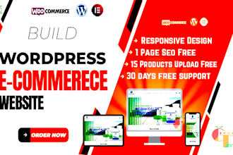 create wordpress website or landing page with elementor