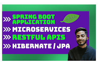 make spring boot application with microservices, rest apis, hibernate, jpa