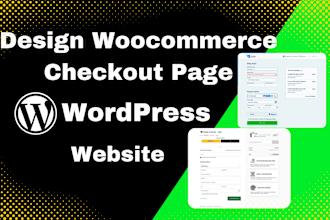 design woocommerce checkout page and product page