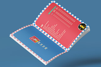 design professional restaurant menu card