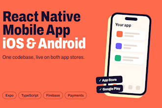 develop react native mobile app for ios and android using expo