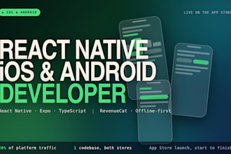 develop react native mobile app as react native app developer expo