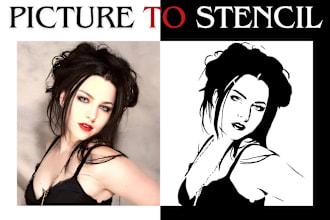 turn you picture into a vector stencil silhouette art