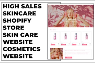 design skincare shopify store skin care website skincare store cosmetics website
