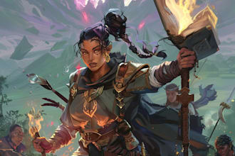 create stunning fantasy art and dnd party scenes