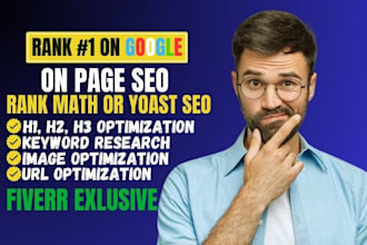 do complete onpage SEO technical optimize for wordpress shopify wix squarespace