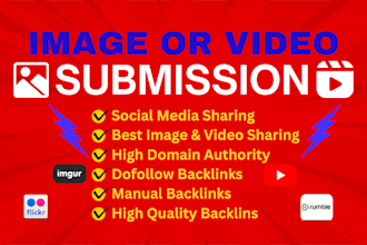provide image or video submission on top 80 sharing website