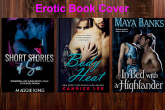 design erotic book cover and romantic book cover in 4 hours
