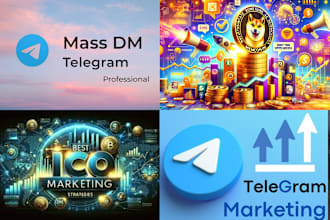 crypto telegram promotion, meme coin, nft, ico, token crypto promotion mass dm