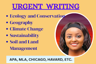 write geography research, climate, gis, and sustainability case study