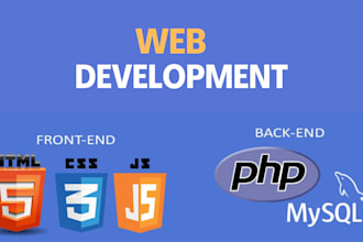 fix and develop your website with PHP, mysql, javascript, HTML, and CSS