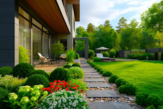create photorealistic outdoor renders, landscape design