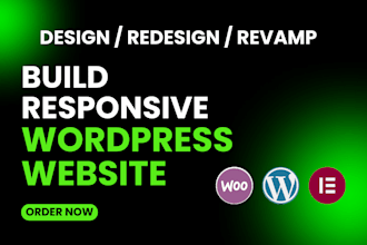 build, redesign, and revamp responsive wordpress websites design with elementor
