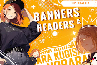 design amazing banners for youtube, twitch, discord and twitter