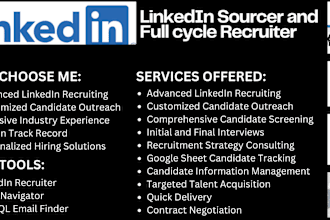 virtual technical recruiter and linkedin sourcer