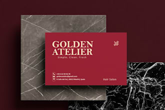 design elegant hair stylist and barber business card for your brand
