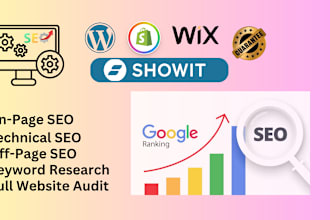do wordpress shopify showit onpage SEO as an expert