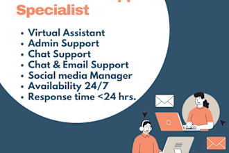 be happy to provide virtual assistance and administrative support