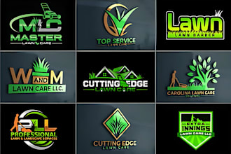 design landscape, trimming, agriculture and lawn care logo in 10 hours
