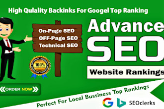 do on page off page technical SEO optimization website rank