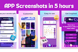design awesome app screenshots for app store and play store within 12hr