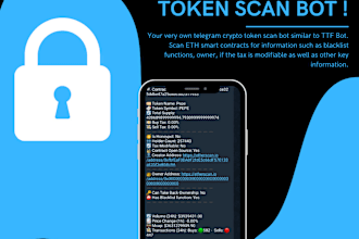 develop a telegram crypto token scan scanner bot similar to ttf bot