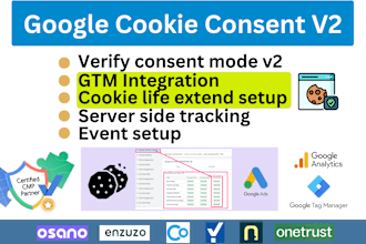 setup gdpr or ccpa cookie consent mode v2 with google tag manager